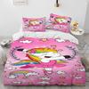 Luxury New 3D Print Unicorn Cute Cartoon Comforter Bedding Set,Duvet Cover Bed Set Quilt Cover Pillowcase,Queen Bedding Set