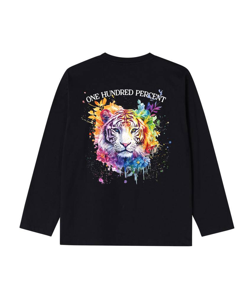 OHP Ohpxharmonia Colorful Tiger Basic Long Sleeve T-Shirt