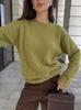 2026 autumn and winter new imitation mink loose crew neck sweater women's lazy style soft knitted jumper hot sale