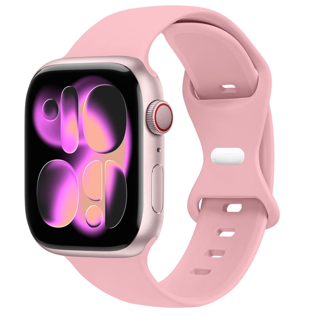 Спортивный силиконовый ремешок для Apple Watch Bands 40мм 44мм 46мм 45мм 41мм 49 42мм Correa Браслет iWatch серия 10 11 9 8 7 ultra 3 SE