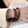 Круглые браслеты из смолы, гладкие женские кольца на руку, модные браслеты с леопардовым принтом для женщин