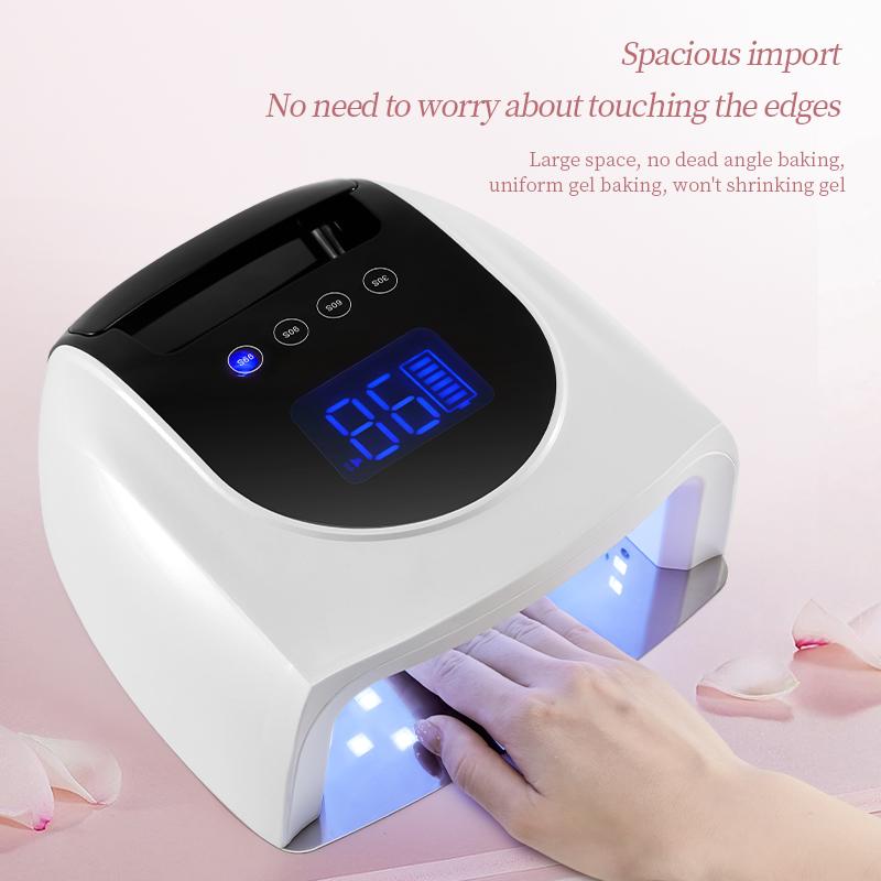 Товары для ногтей 96 Вт Беспроводная Pro Cure LED УФ Лампа для Арт-Дизайна Ногтей Профессиональная Лампа для Полимеризации Гель-Лака Сушилка для Ногтей