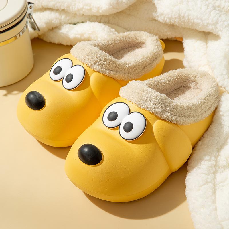 Водонепроницаемые хлопковые тапочки с героями мультфильмов, женские осенние и зимние теплые тапочки Baotou