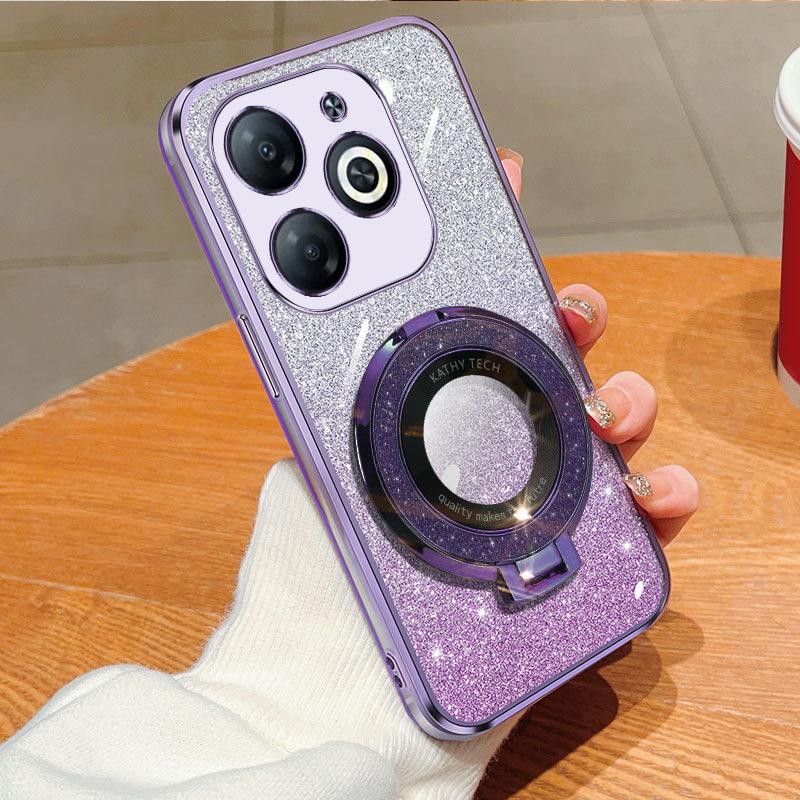 Phone Case for Infinix Hot 40 40i 30i 20 12 Play Note 30i VIP Note 30 Pro Electroplating Glitter Shockproof Bumper Protective Cover