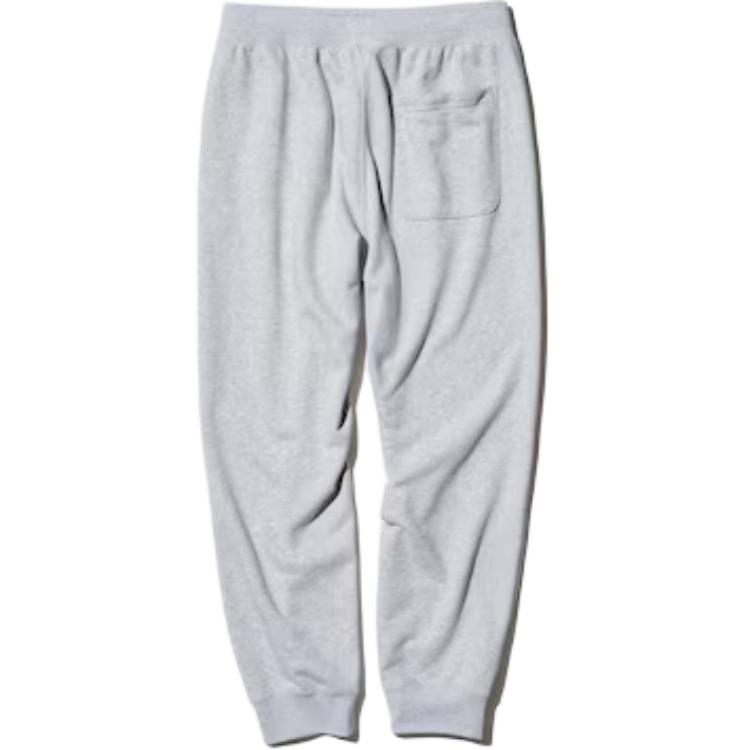 Uniqlo Однотонные трикотажные спортивные штаны с карманами, кулиской и манжетами, унисекс, серые 451648-05