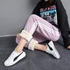 Women Winter Thicken Plush Pants Casual Solid Color Warm Sweatpants Woman Elastic Sports Fleece Trousers Female