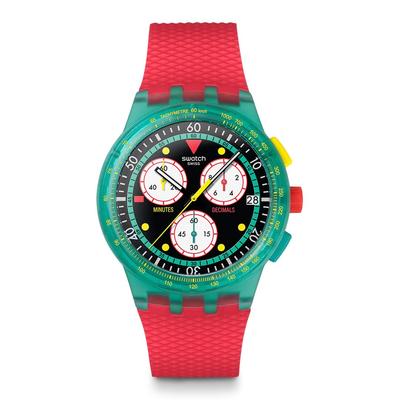 Часы Swatch Neon Emerald Chrono Red, SUSG409,