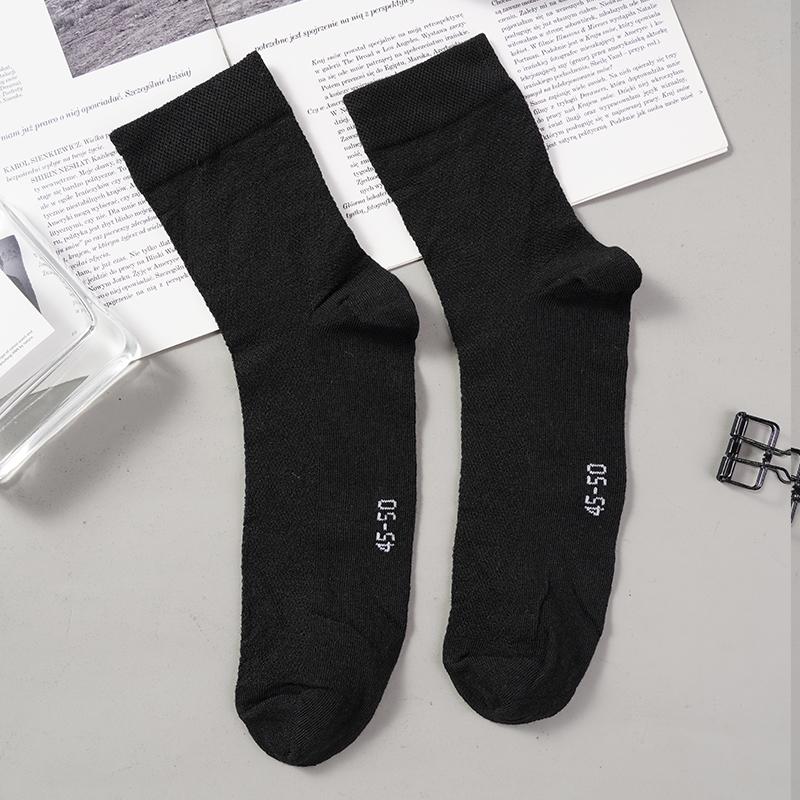 PLUS SIZE 40-45 мужские носки средней длины мужские однотонные тонкие сетчатые дышащие впитывающие пот носки Plus Fat Plus Size Socks