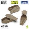 Набор деревянных гробов Green Stuff World (6 шт.) - Миниатюрные Аксессуары GSWD-12721