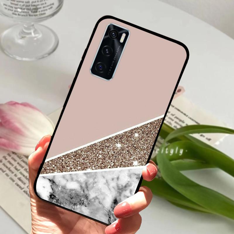 Чехол для Vivo V20 SE Животный Мультяшный Мягкий Силикон Funda для Vivo V20 SE V2022 V2023 Чехол для Телефона VivoV20SE Черный Coque 6.44 дюйма