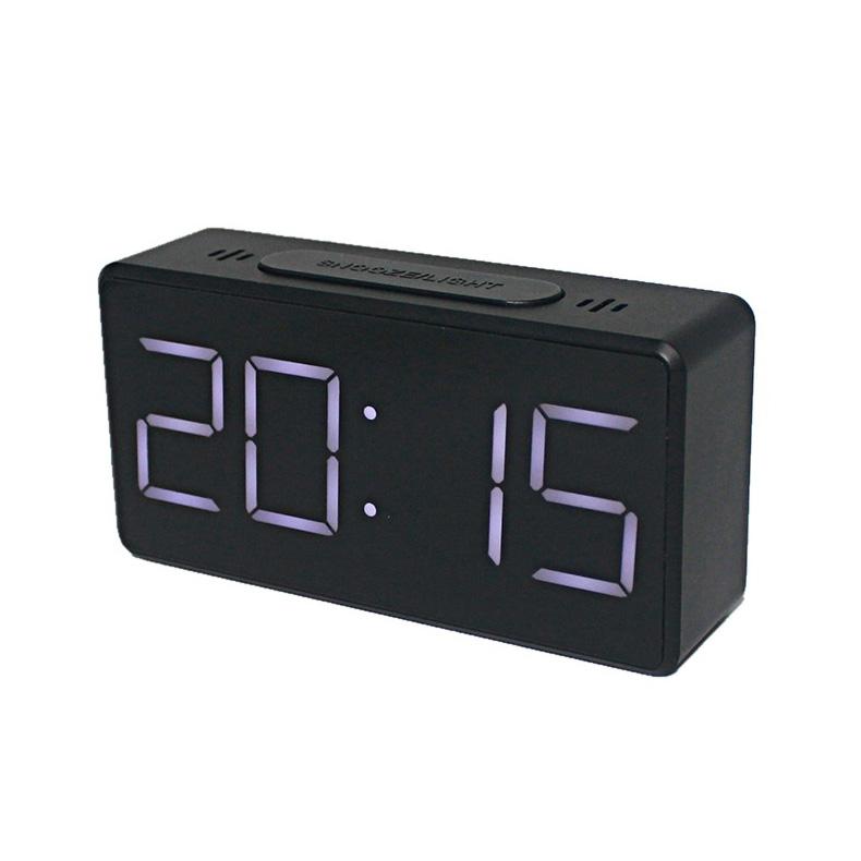 Простые светодиодные электронные часы, прикроватные часы, студенческие настольные часы с зеркальным экраном, настольные часы