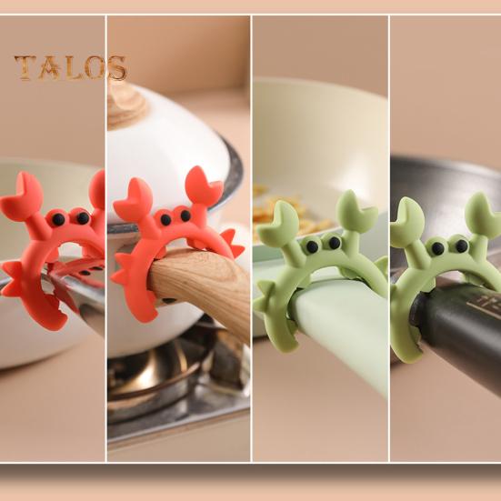 1/2 шт. силиконовый держатель для лопатки в форме краба, подставка для ложки, не допускающая ожогов, для кастрюли, неперфорированная подставка для вилок, кухонный гаджет