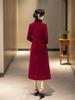 Retro Embroidered Velvet Cheongsam Coat for Middle-Aged and Elderly: Stylish & Versatile Autumn/Winter Outerwear