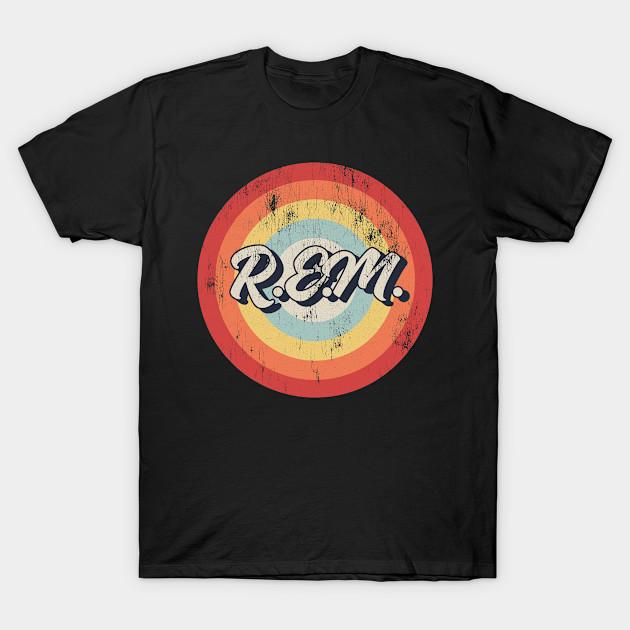 Men Black Print T-shirt Rem Vintage No-Cut Transfer Paper Print Cotton Tshirt