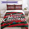 3pcs Custom Name Christmas Bedding Set Duvet Cover Closure Includes 1 Duvet Cover & 2 Pillowcases, Soft and Comfortable for All Seasons.
