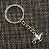 Fashion 30mm Key Ring Metal Key Chain Keychain Jewelry Antique   Plated  Magic Lamp Genie 22x18mm Pendant