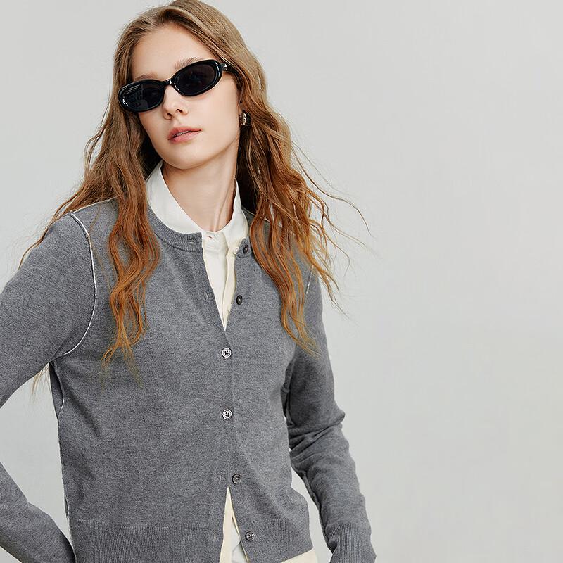 Women's Contrast Faux Cashmere Knit Sweater