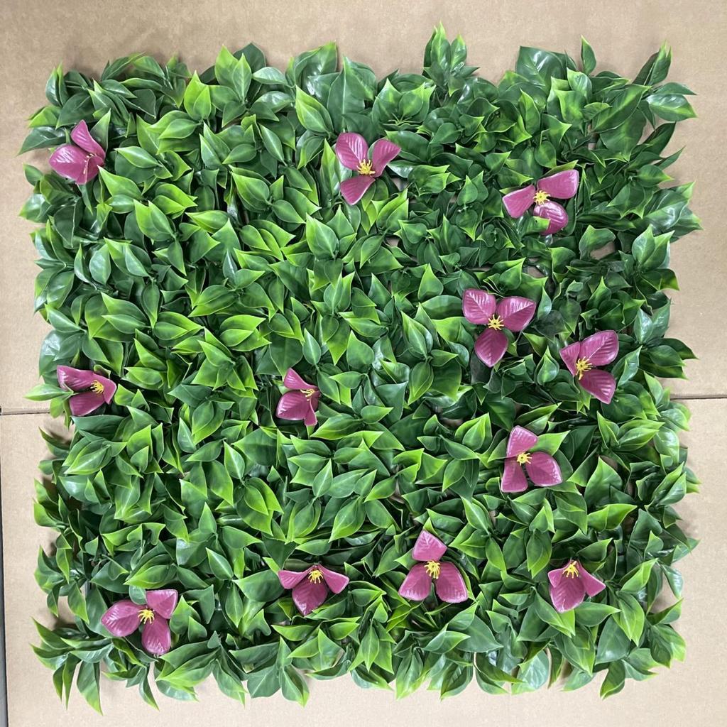 50×50cm Artificial Green Plant Wall - Plastic Vertical Garden, Fake Flower Wall, Synthetic Turf Background