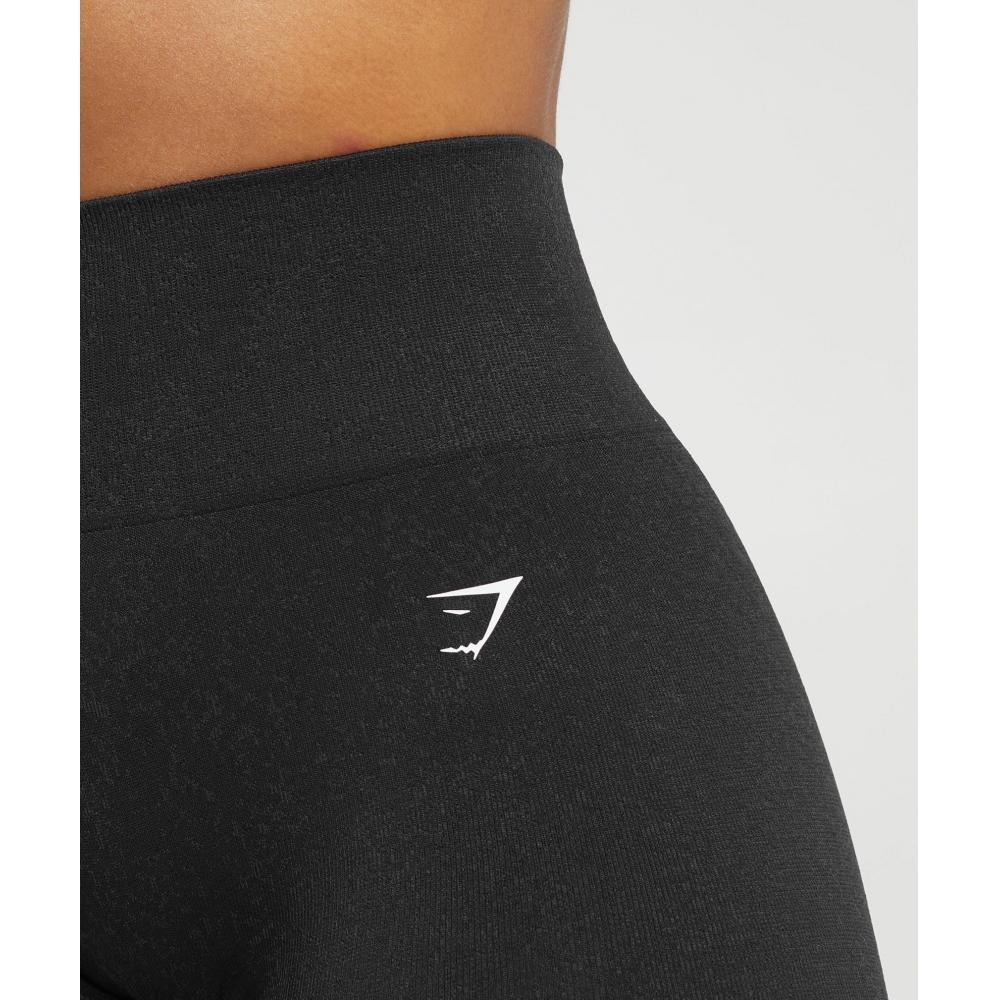 Gymshark Адаптируйте бесшовные шорты Fleck Black Smokey Grey B6a1j Bb39