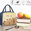 Lunch Bag Oxford Cloth Cartoon Capybara Insulated Food Container Portable Thermal Box Bag for School Eco-Friendly Meal Tote New