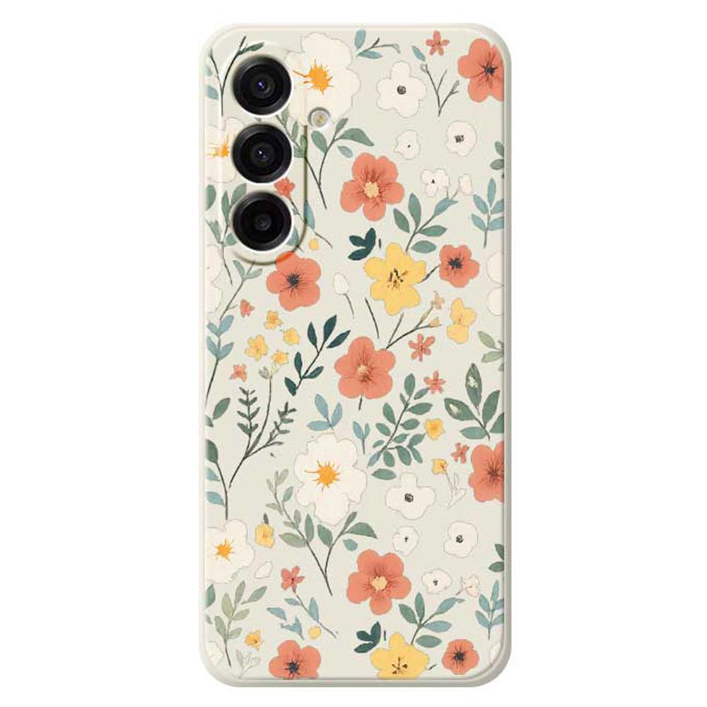 For Samsung Galaxy A17 5G Case Flower Garden Pattern Printing Straight Edge TPU Phone Back Cover