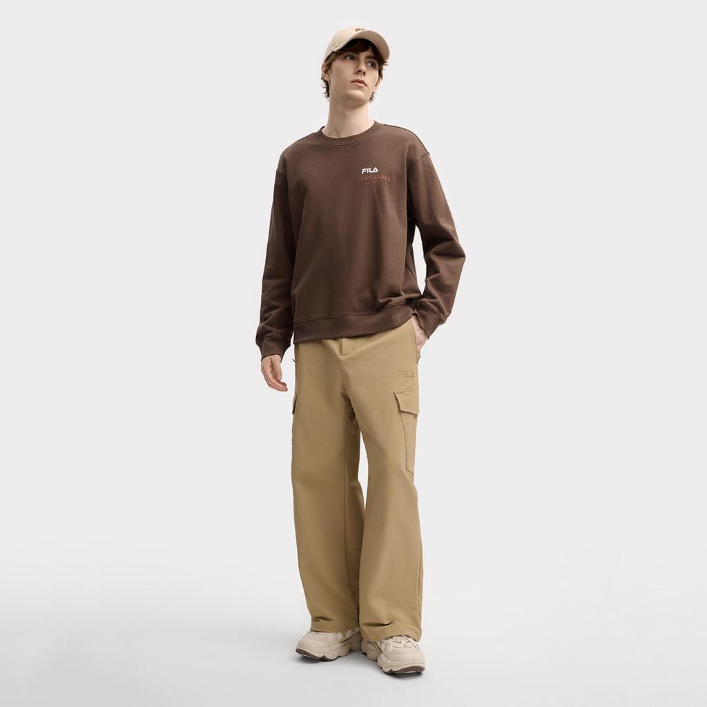 Fila Оригинальная Мода Классический Ретро Повседневный Универсальный Свободный Удобный Простой Пуловер Свитшот Мужской свитшот F11M549202FBN