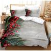 Santa Claus Bed Three-Piece Set, Digital Print Quilt Cover Sheet Set