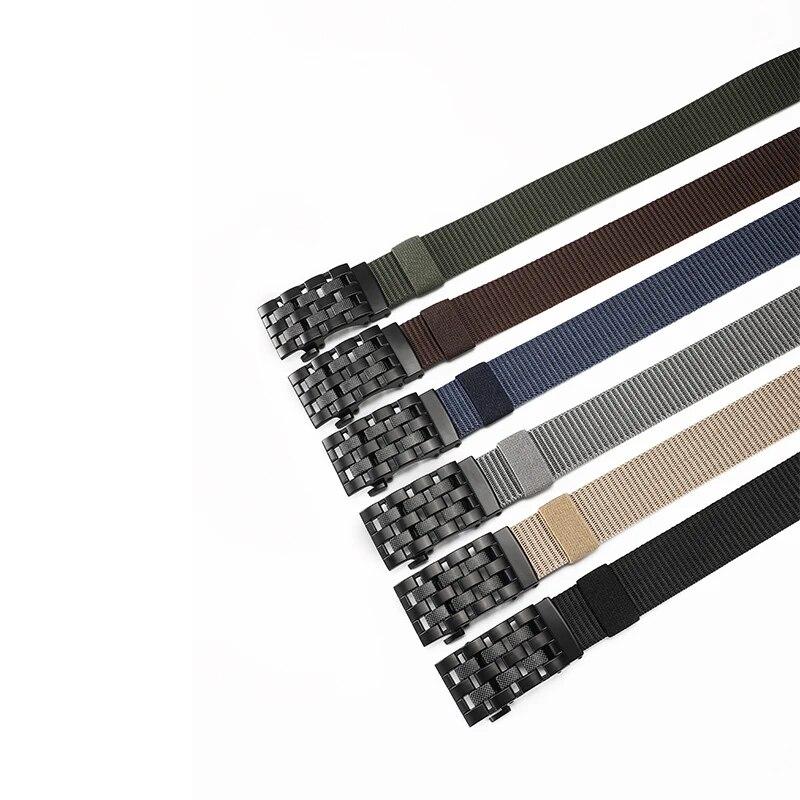 Мужской тканевый ремень, нейлоновый холст, автоматический ремень, мужской Cintures для мужчин, модный лямочный ремень, дизайнерский джинсовый рабочий ремень, мужской