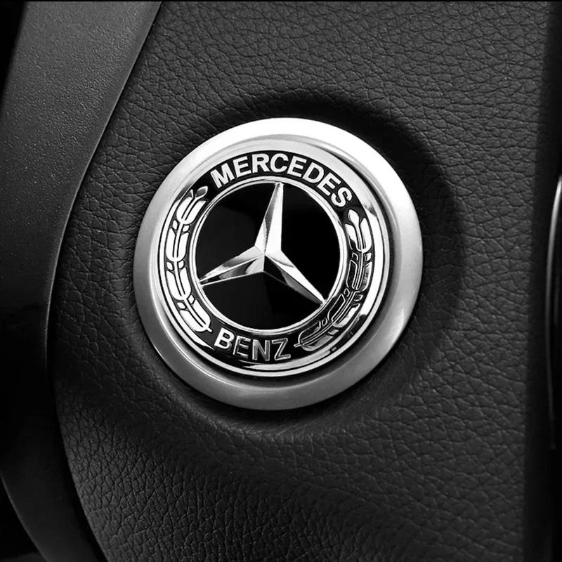 FCM5 52mm for Mercedes Benz W212 W205 W211 W213 W210 W220 W204 W202 W176 W246 GLA Car Steering Wheel Center Logo Emblem Alloy Sticker