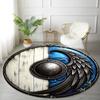 1Pc Viking theme Printed circular carpet, home door mat, outdoor travel protection carpet A12