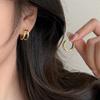 Earrings Curved Layered 2-Color Pure Gold Earrings Fashion Earrings Daily Earrings Earrings Set Drop Earrings