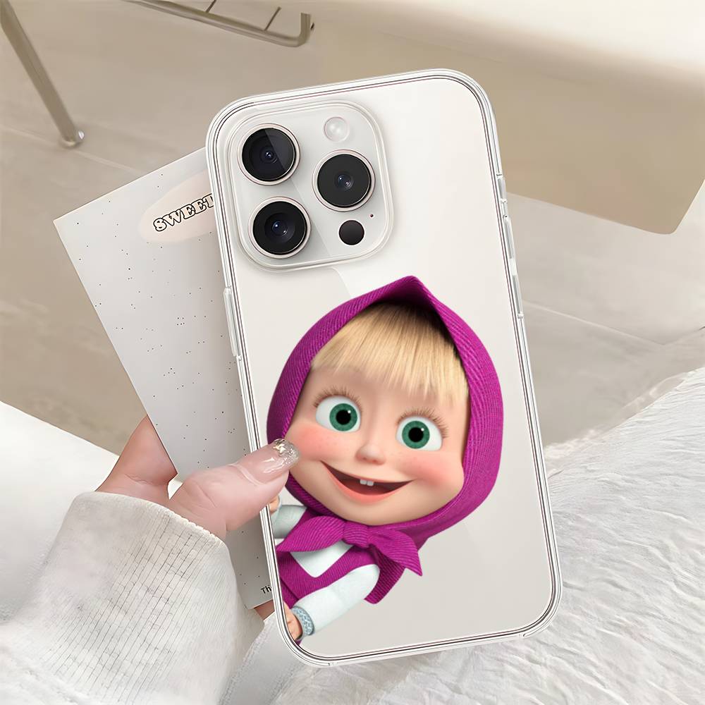 Phone Case Masha And The Bear For Samsung A57 A07 A36 A26 A56 A16 A06 A55 A35 A25 A15 A05 A54 A34 A24 A14 A13 Clear Back Cover