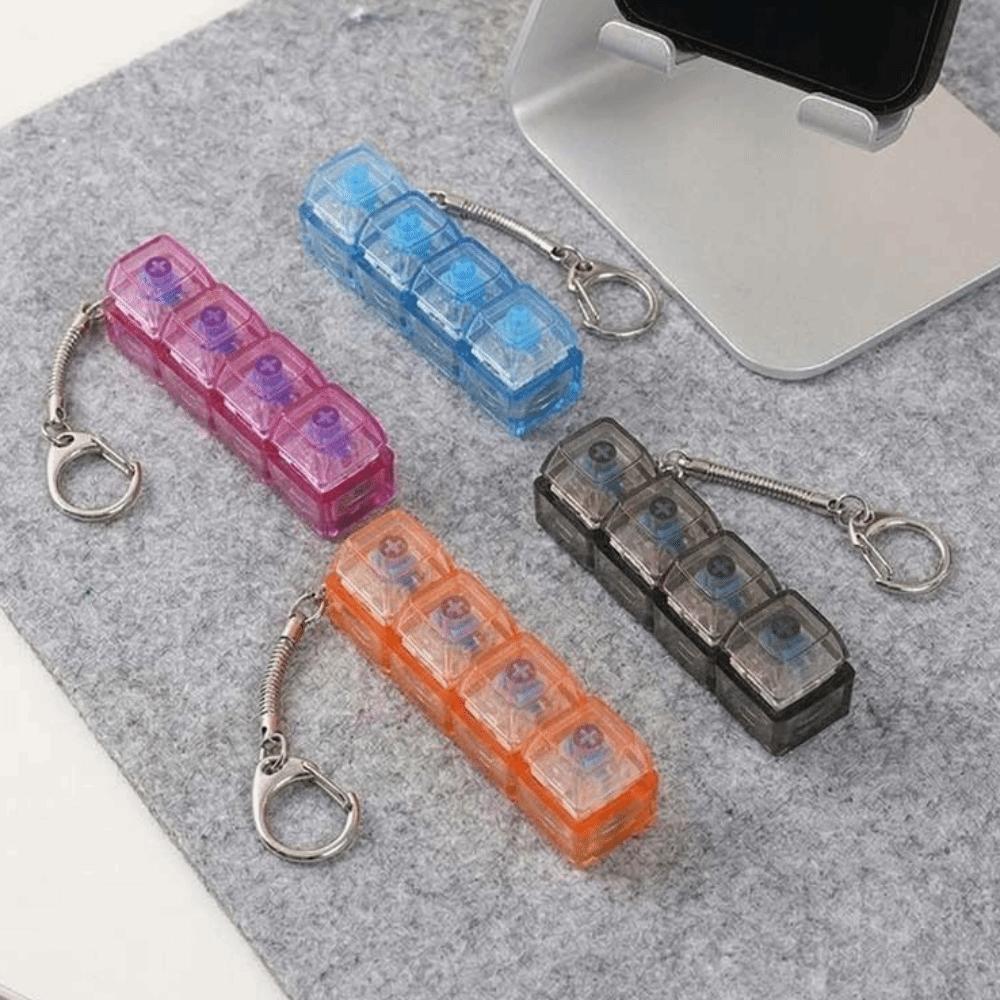 Transparent Shaft Crystal Keycap Pendant Funny Mechanical Keyboard Keychain  Holiday Gift