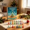 Festive Seaside Tree Hanging Charms 2026 Christmas Advent Calendar, Sea Glass 2D Acrylic Ornament Set Beach Themed Decorations with String,