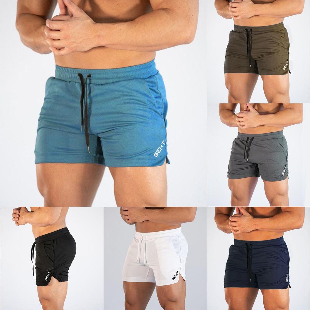 Men Gym Casual Sports Jogging Elasticated Waist Shorts Pants Trousers