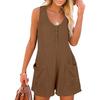 Women's Jumpsuit Casual Fashion Solid Color Jumpsuit Button Pocket Jumpsuit
