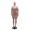 Women's Sequin Fringe Evening Dress Short Sleeve Dress Feminine Sense Party