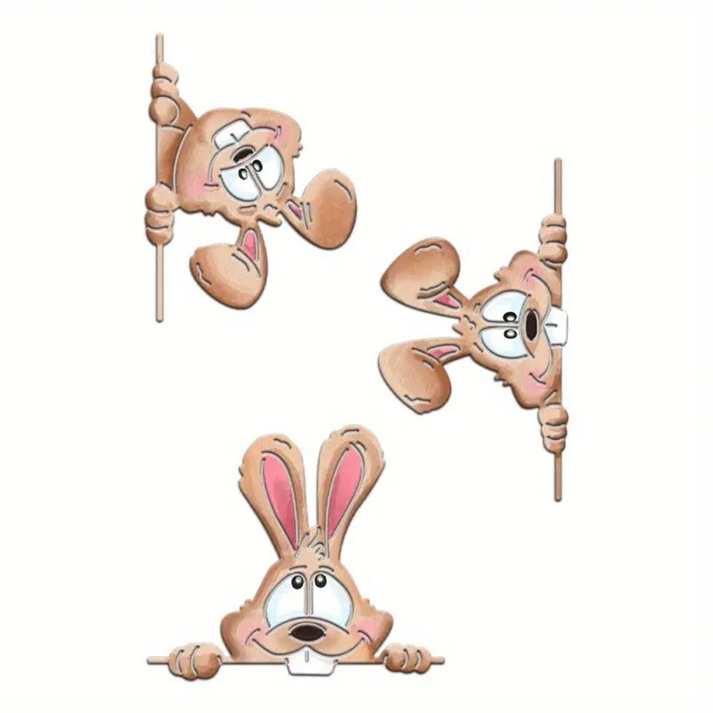 Easter Rabbits Metal Cutting Dies Templates Molds Embossing Stencils Die Cuts for Scrapbooking Cards Making Decorations