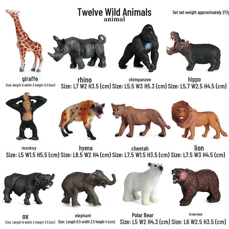 Kids' Wild Animal Model Toys: Leopard, Cheetah, Jaguar, Black Panther, Snow Leopard Figurines.