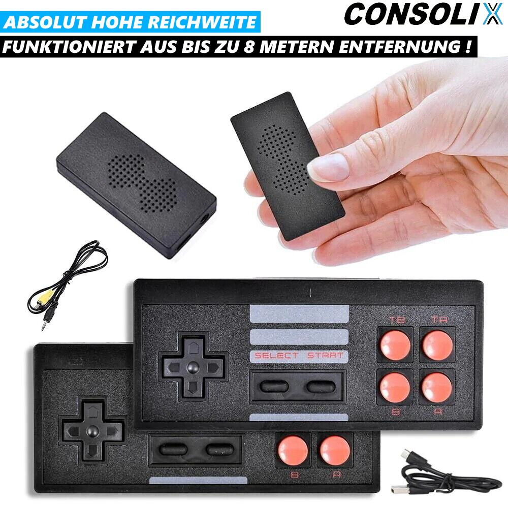 CONSOLIX Retro Games Console Mini Game Console 620 Games 2 Controllers