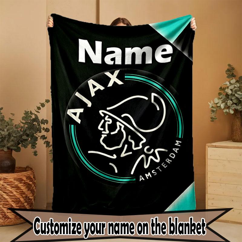 Custom Name Personalized Ajax Print Blanket, Home Decor, Bedroom, Sofa, Camping, Couch, Gifts for Birthday Christmas