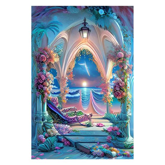 5D Алмазный художественный комплект Поезд Узор Пейзаж Повысьте творческий потенциал Уменьшите стресс с изысканными стразами Вышивка Мозаика Вышивка крестиком Украшение дома