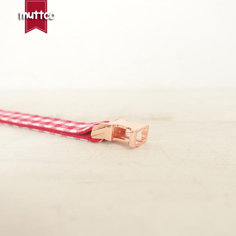 Персонализированный ошейник для кошки MUTTCO с пряжкой цвета розового золота - UCC-047M