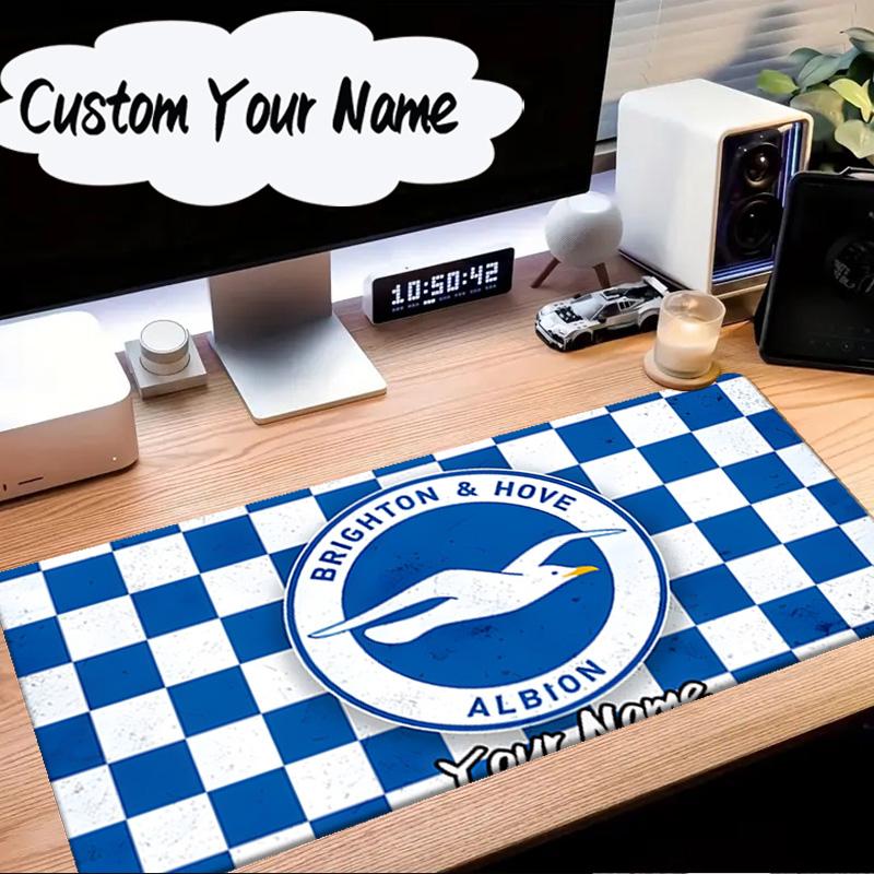 Custom Name Mouse pad Brighton & Hove football club Mouse Pad Desk Mat, Non-Slip Rubber Backer Pad For Computer Notebook Gaming Mouse Pad Gift