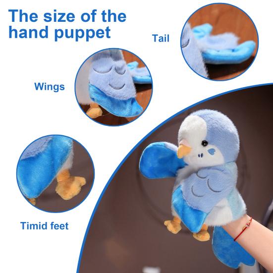 Кукла-марионетка попугай Yousheng для детей, плюшевые куклы-животные для ролевых игр и обучения, красочная мягкая игрушка-птица для рассказывания историй