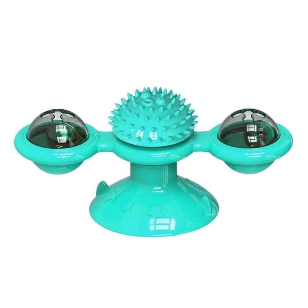 Интерактивная игрушка для кошек «Ветряная мельница» с кошачьей мятой, забавные игрушки для кошек в помещении, игрушки со светодиодной подсветкой, игрушки для упражнений с мячом для кошек, игрушка с кошачьей мятой