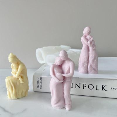 Вечная любовь, свеча для тела, силиконовая форма для украшения рабочего стола ручной работы, гипсовая эпоксидная смола, ароматерапевтическая свеча, силиконовая форма