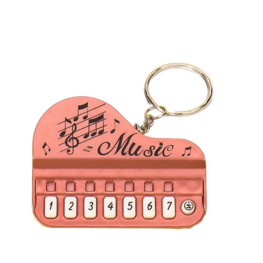 Working Finger Piano Electronic Organ Pendant Luminous Piano Keyring Interactive Keychain Women