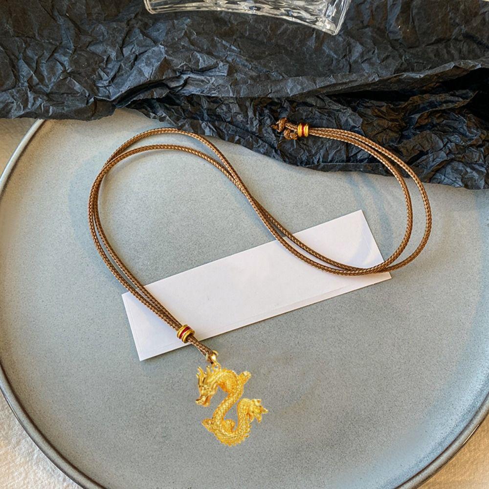 Золотая Рыбка Дракон Подвеска Ожерелье Цветочное Ожерелье до Ключиц Ожерелье в Китайском Стиле Подарки