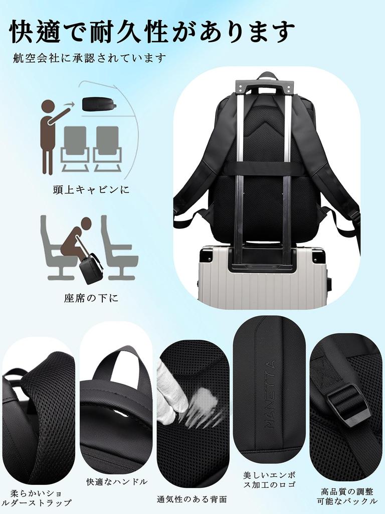 Business Backpack for Ultra Waterproof Compatible with Waterproof Stain Shock Large Laptop For High School Business Unisex [MANETTA] Men, Lightweight,